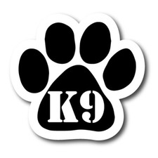 K9 Pawprint Car Magnet By Magnet Me Up 5" Paw Print Auto Truck Decal Magnet