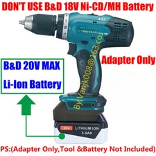 1x for Black Decker 20V MAX Li-Ion Batteries To for Makita 18V LXT Tools Adapter