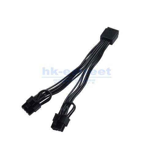 19cm PCIE 16 Pin (12+4) to Dual 8 Pin (6+2) Power Cable Adapter - Picture 11 of 20