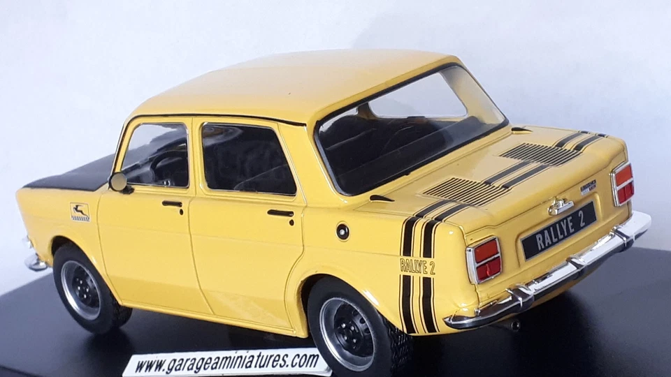 SIMCA 1000 RALLYE 2 1970 WHITEBOX REF 124153  ECHELLE AU 1/24 EME COLLECTION - Photo 2/4
