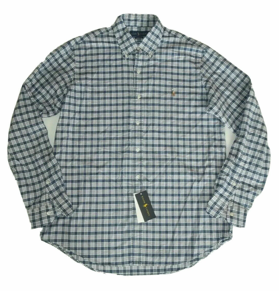 Polo ralph lauren men's classic fit plaid oxford shirt store