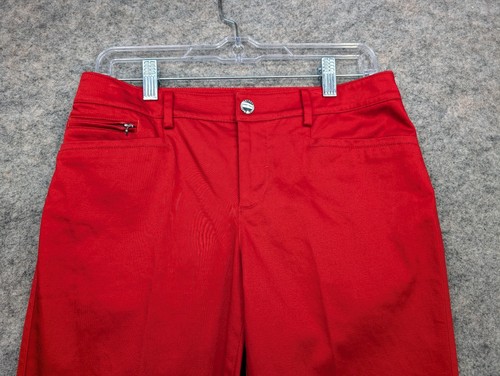 Pantalones chinos Lauren Ralph Lauren para mujer 4 rojos ajustados pierna recta tiro bajo elásticos - Imagen 2 de 15