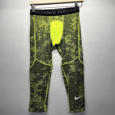 Nike Pro Boys Neon Leggings XL DD1719-702