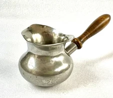 Rare Vintage Stieff Pewter Turkish Style Coffee Pot With Wood Handle