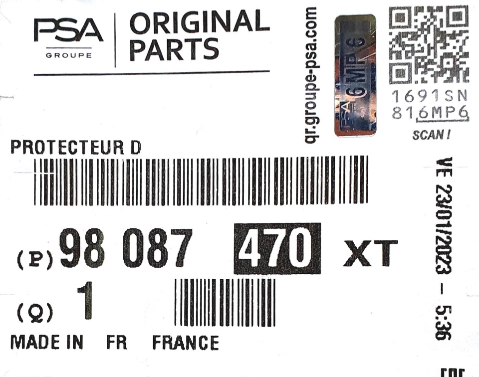 Original Peugeot Türschutzleiste Vorne Rechts Expert, Jumpy - 98087470XT - Bild 2 von 4