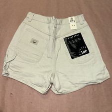 Vintage 1990  s Womens Rivited Lee, Wide Leg Khaki Shorts, Deadstock NWT, Size 12