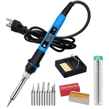 Soldering Iron Kit 80W 110V Fast Heat up in 10s LCD Digital Adjustable Temper...
