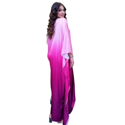African Long Dress for Women Evening Batwing Sleeve Dubai Kaftan Abaya Moroccan