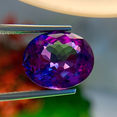 CT Oval SYN Corundum Alexandrite-like Color Change Gem Loose Stone  Jewel