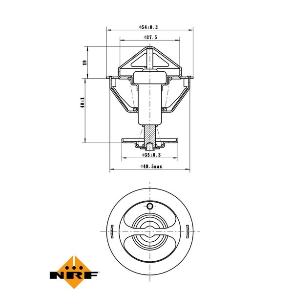 NRF Thermostat KüHlmittel 82°C Passend FüR Ford Fiesta V KA JH JD RB RL2-image