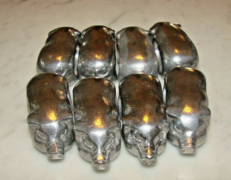 Vintage Pig Napkin Holders Armetale Metal made in U S A (8)