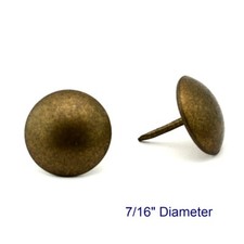 C.S. Osborne 100 Pcs 7/16" Dia. Natural Decorative Nail 7250-N Upholstery Tacks