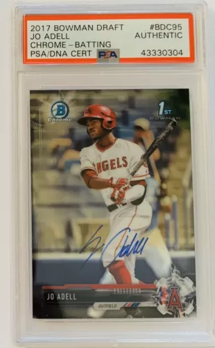 2017 Bowman Chrome Jo Adell 1st Bowman IP Auto PSA/DNA Beautiful Auto and Card!