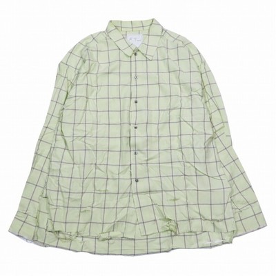 24SS Anselm ANCELLM RAYON CHECK CRASH LS SHIRT LONG SLEEVE CUTTING  