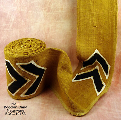 MALI BOGOLAN BAUMWOLLE HANDGEWEBT NATURFARBEN MUD CLOTH HAND-WOVEN COTTON