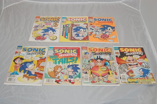 Sonic The Hedgehog 7 Comic Lot Archie Early 5 7 8 12 14 15 16