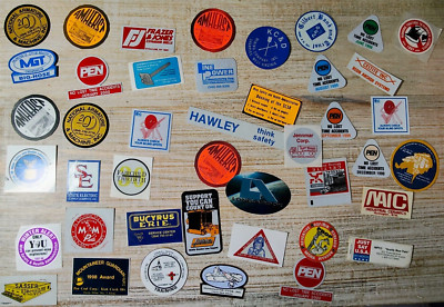 Lot of Vintage Stickers Decals 43 total Blue Collar Trades cool laptop stickers