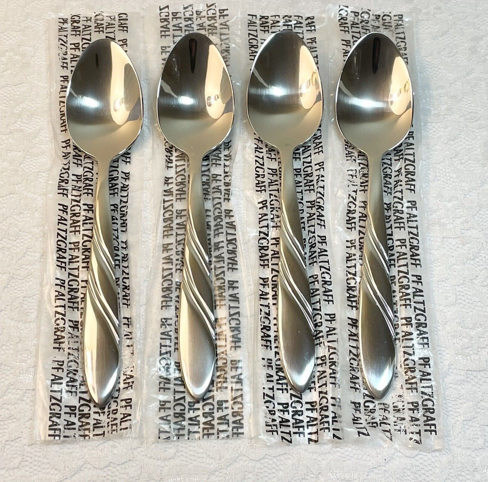 (4) New ~ Pfaltzgraff CROSSCREEK 18-0 Stainless Teaspoons ~ China ~ *SHIPS FREE*