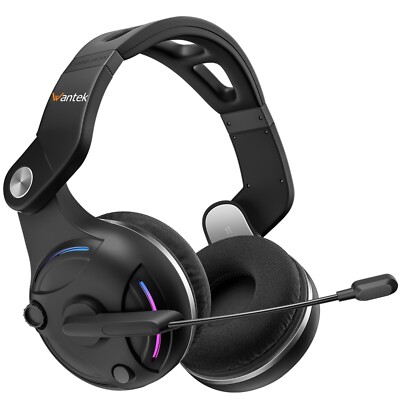 Wireless Headset Bluetooth 5.3 AI Noise Cancelling with Microphone For Phones PC