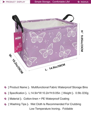Rectangular Storage Basket Fabric Organizer Bin For Toysbooksclothesgiftspets Fo - Picture 2 of 7