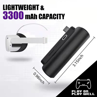 Capsule Power Bank 3000mAh Battery Pack accessory For Meta Oculus Quest 2 VR