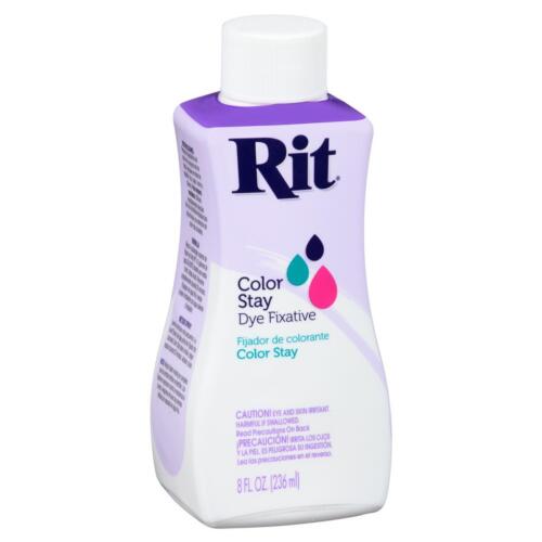 Bouteille Rit Dye Color Stay Dye Fixative 236 ml - couleur fixe empêcher l'exécution des couleurs - Photo 1/1