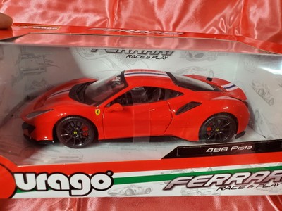 Burago FERRARI 488 PISTA Red 1:24 Diecast 18-26000 Race & Play BBurago NRFB