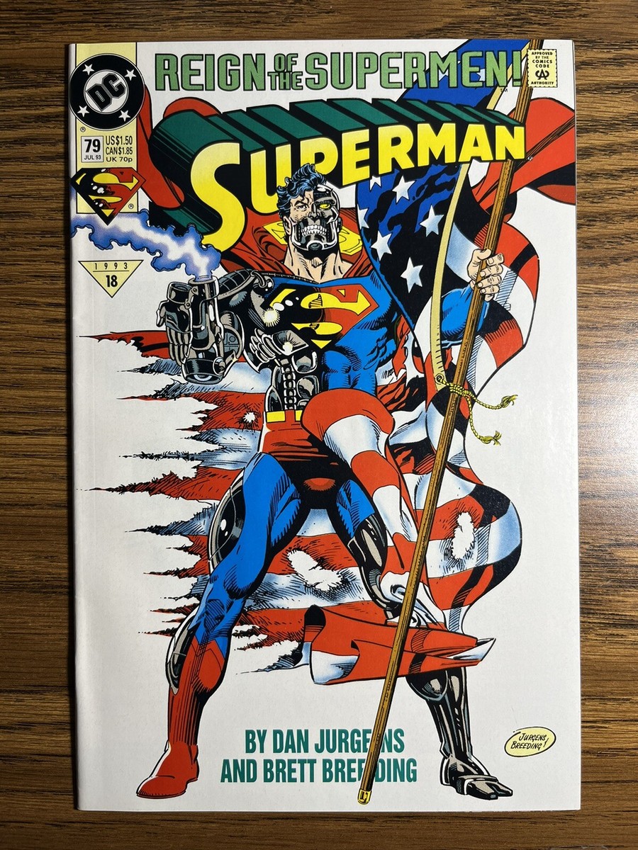 SUPERMAN 79 BRETT BREEDING COVER DAN JURGENS STORY DC COMICS 1993