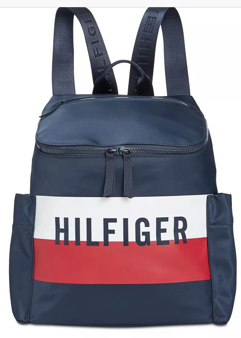 Tommy hilfiger backpack navy blue and red sale