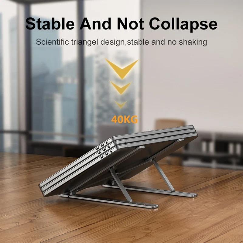 Adjustable Aluminum Foldable Laptop Stand Portable Ergonomic Notebook Holder  