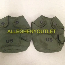 2 Pack US Military Vintage ALICE LC-2 Water Canteen Cover Pouch OD Green VGC