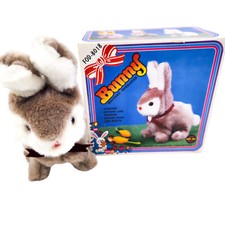 Vintage Bunny Battery Operated Plush in Original Box Made in Taiwan NOT WORKING