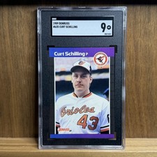 1989 Donruss Curt Schilling Rookie Card #635 SGC 9 MINT