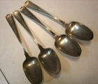 Lot of Four Gorham Etruscan Sterling Silver Spoons  1913 - 5.5 oz.