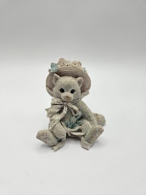Vintage Enesco Calico Kittens 1992 Figur 627887 Our Friendship Blossomed Cat