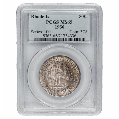 1936 Rhode Island Commemorative Half Dollar — photo from the most recent tracked eBay sale