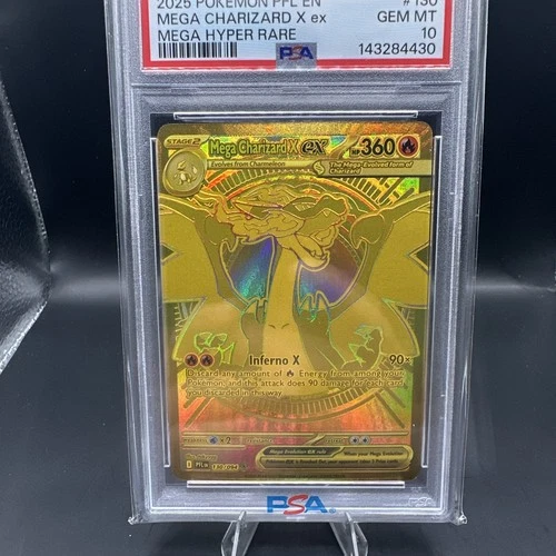 2025 POKEMON PFL EN-PHANTASMAL FLAMES MEGA HYPER RARE MEGA CHARIZARD X EX PSA 10