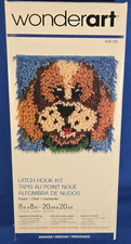 NEW WonderArt Latch Hook Kit Puppy 426136 8" x 8" Sealed Beginner Made in USA