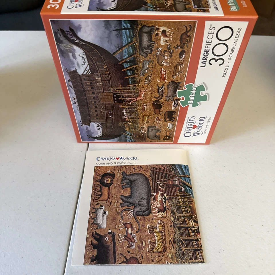 Rompecabezas Charles Wysocki Noah And Friends 300 piezas grandes nuevo Foto 3 de 4