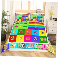 Kids Educational Duvet Cover Set Playtime Collection ABC, Full Multi 34