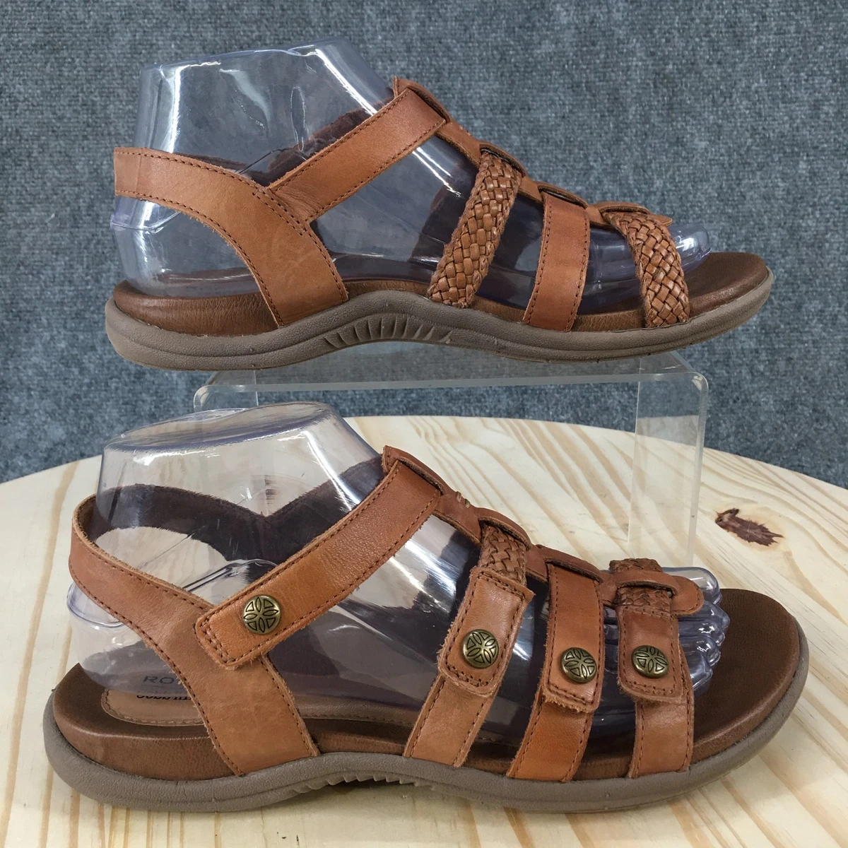 EUC Rockport Dark Brown Leather Sandals Men main image 2