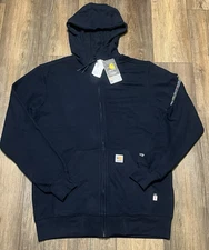 Carhartt FR Force Midweight Hooded Full Zip Sweatshirt $150 MSP Mens M Tall Work