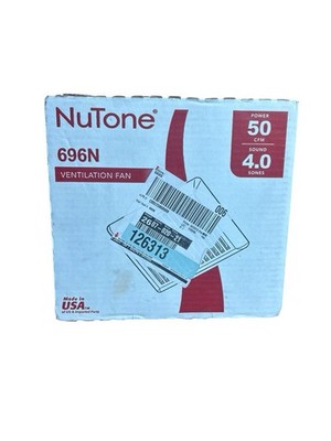 Nutone Basic Ventilation Fan 696N New Sealed 50 cfm 4.0 sound
