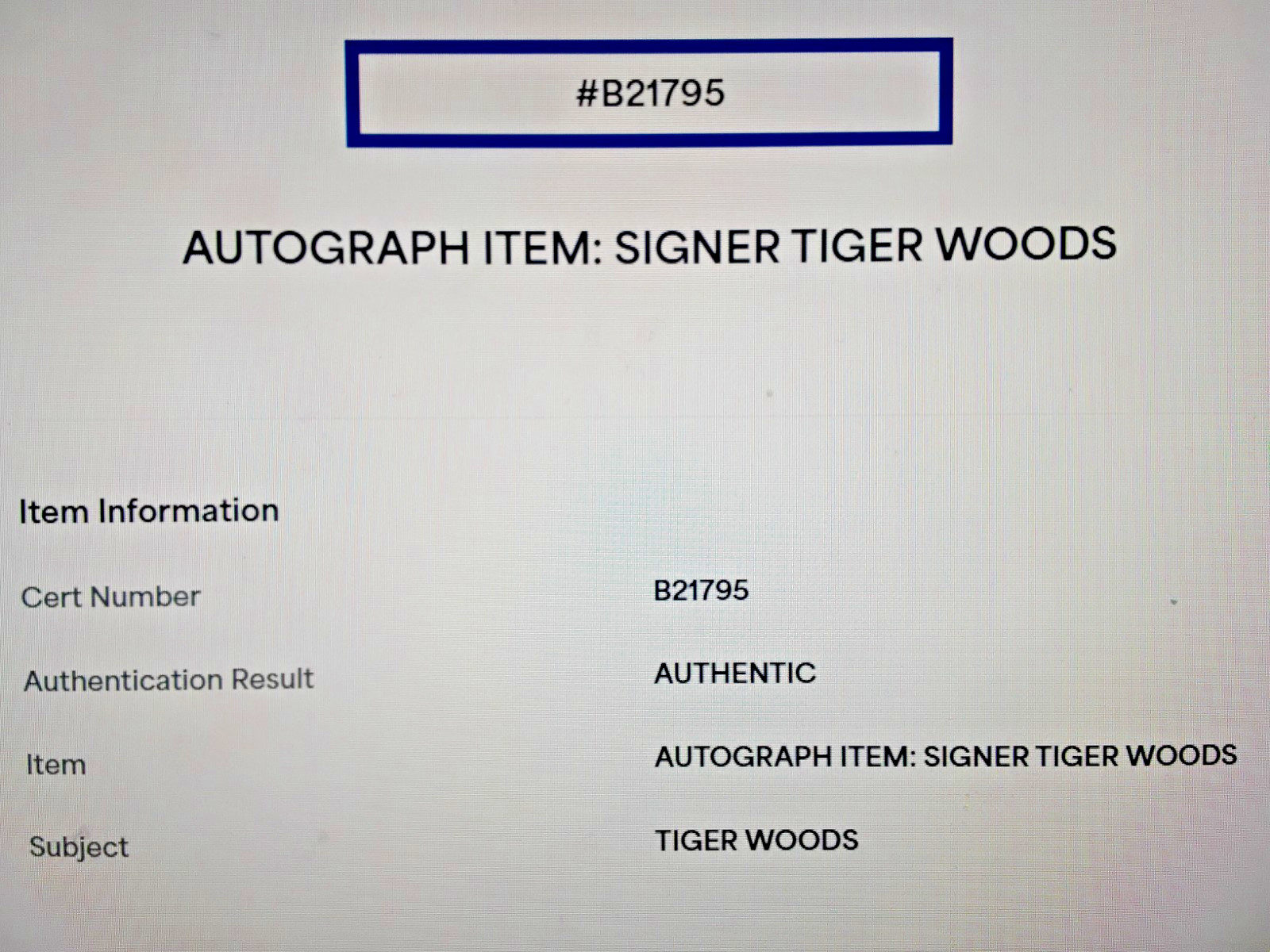 PSA Tiger Woods PSA/DNA Autographed 8x10 Signed 1997 Masters Golf Photo Auto COA view 11