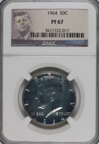 Photo of a 1964-P Kennedy Half Dollar Proof from an eBay sale
