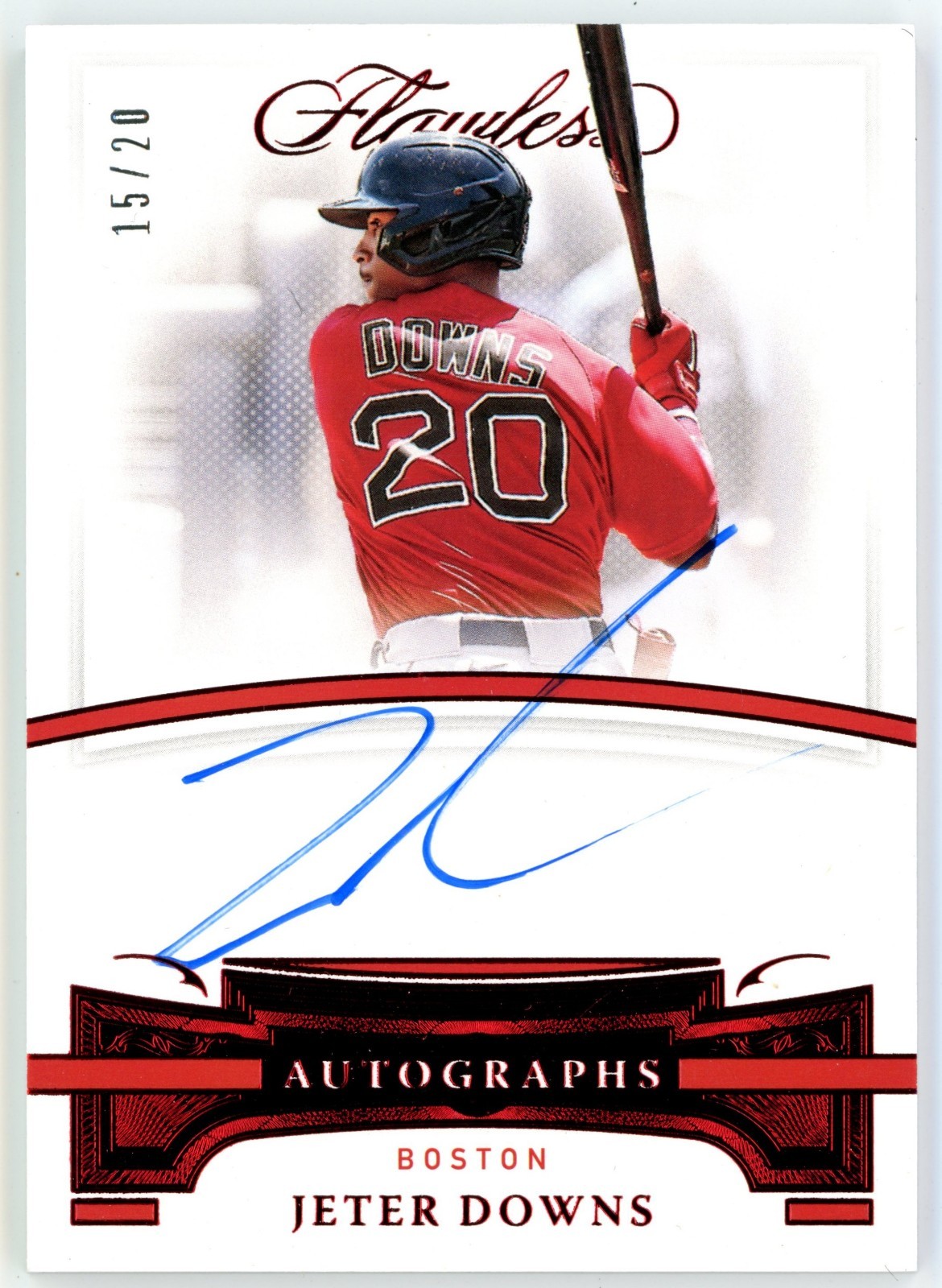 2021 Flawless Ruby Autographs Jeter Downs 15/20 #FA-JD