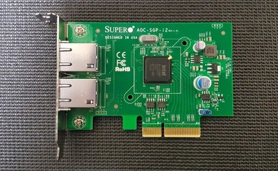 Lot of 2 Supermicro AOC-SGP-i2 NIC 1GbE 2-Port Low Profile