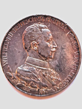 3 Mark Preussen 1913 A Silber Münze J.103 Wilhelm II  ss/.vzgl. Deutsches Reich