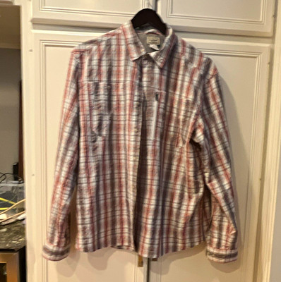 L.L.Bean Men's XL Regular Plaid Long Sleeve Button-Up Shirt Pockets outdoor