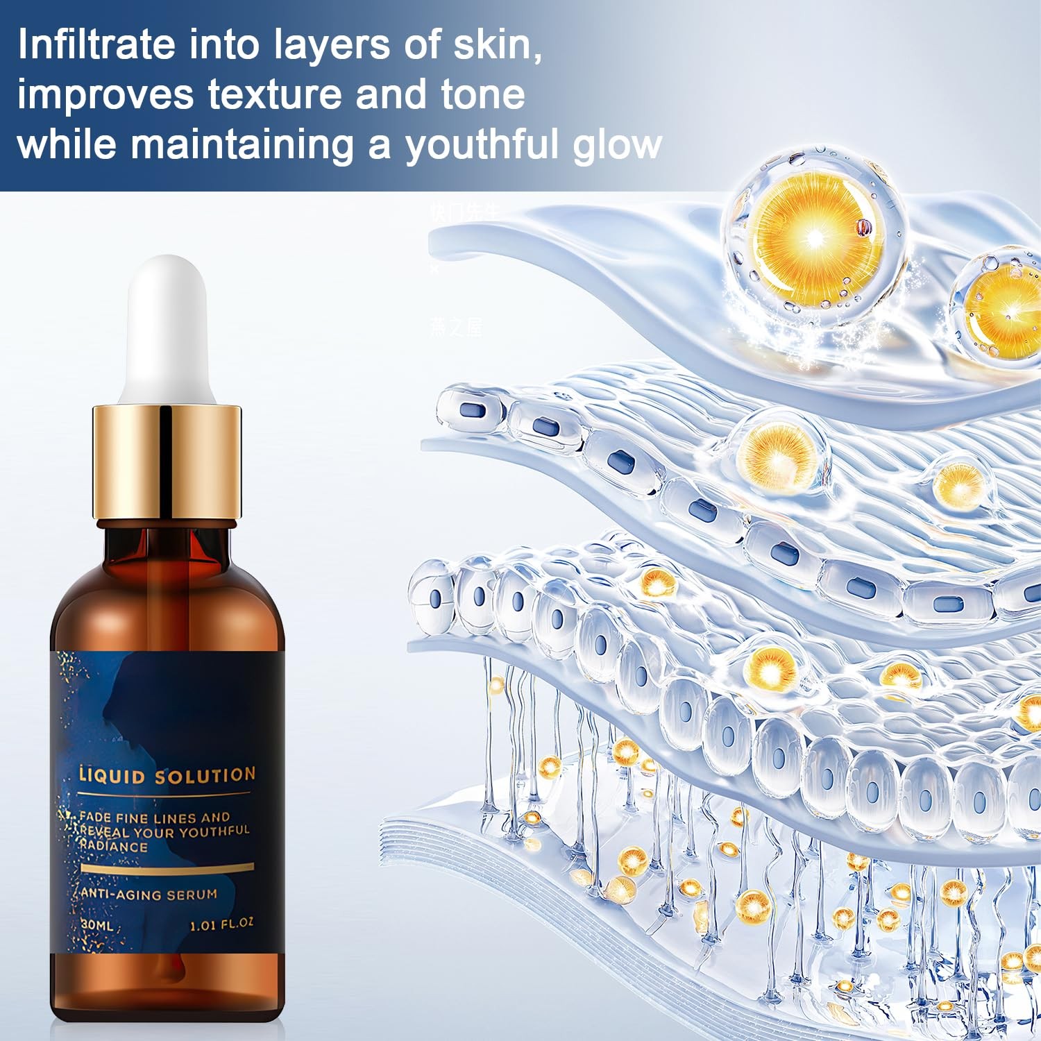 3Pcs Face Serum, Vitamin C & E Serum, Boost Skin Collagen, Face Tightening,